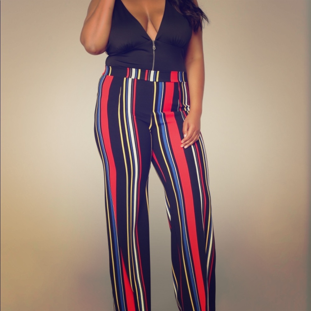Multicolored High Waisted Dress pants